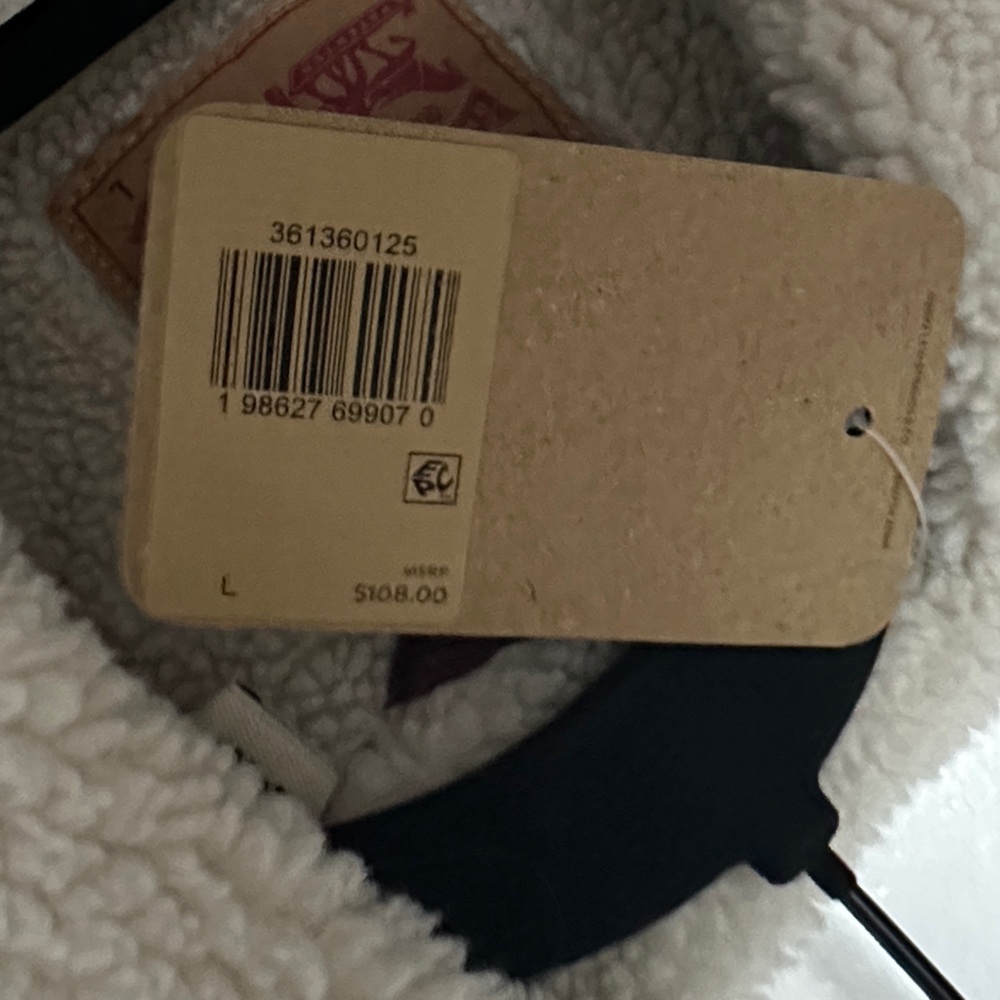 Levi's Women's Deep Red Sherpa Jean Jacket - Picture 3 of 3